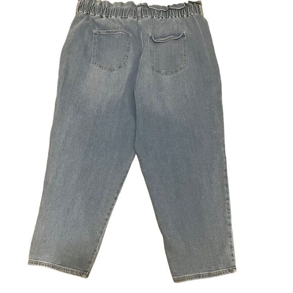 Wonderly Plus Size 20 Blue Paperbag Waist Stretch Jeans Women's Light Wash - Picture 2 of 5